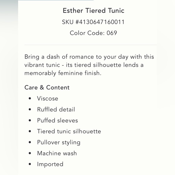 Anthropologie Esther Tiered Dress, Size L - Picture 7 of 7